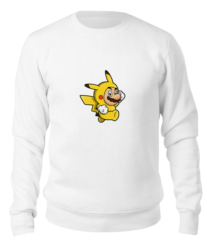

Свитшот унисекс Printio Mario x pokemon белый L, Mario x pokemon