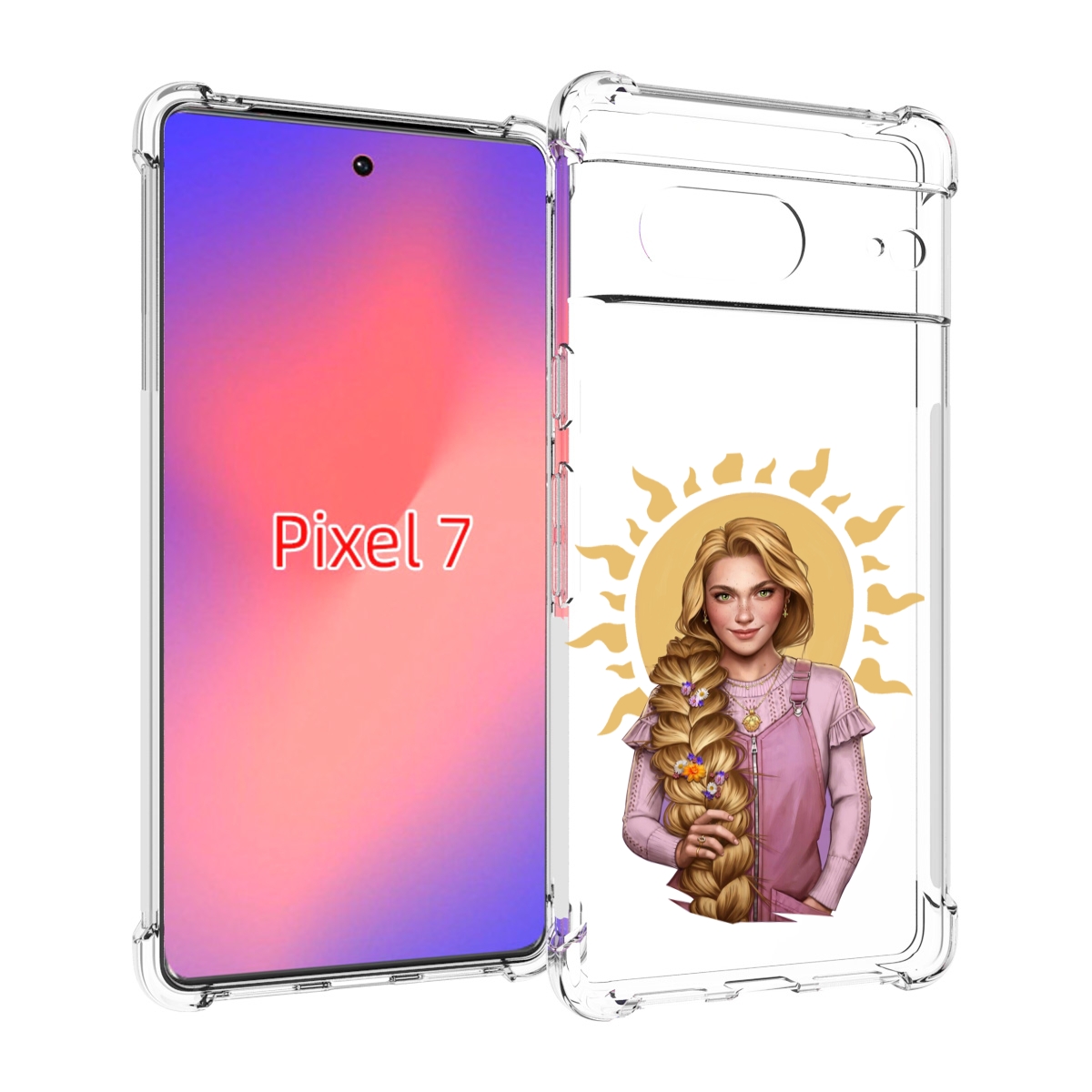 

Чехол Mypads Девушка-С-Большой-Косой Для Google Pixel 7, Прозрачный, Tocco