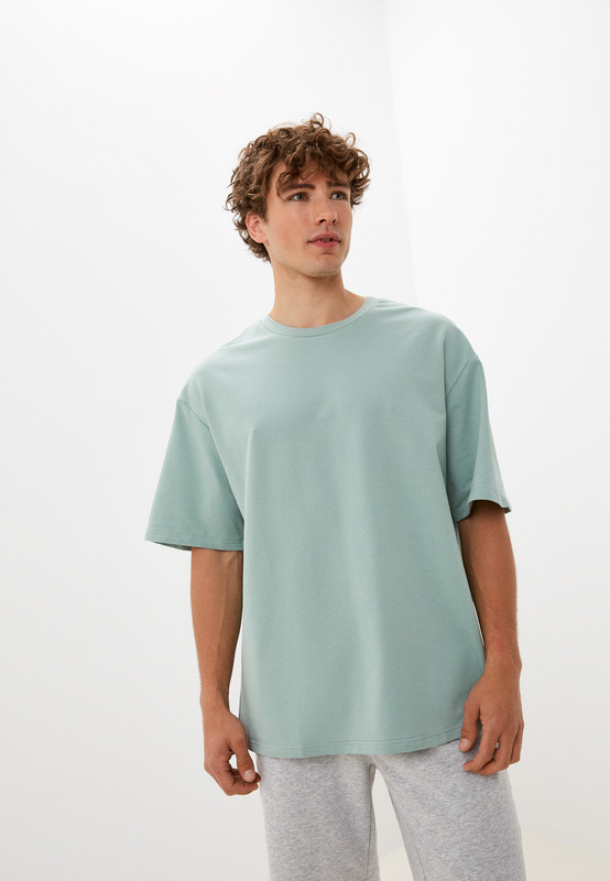 

Футболка мужская ZAVI oversize зеленая 42-44 RU, Зеленый, oversize