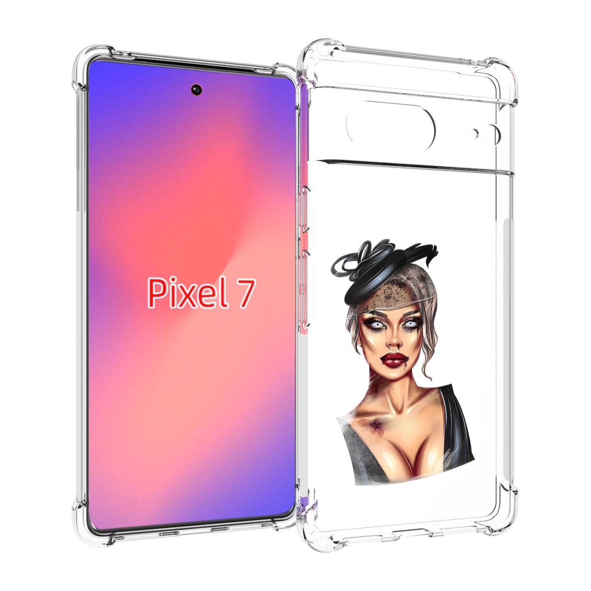 

Чехол Mypads Девушка-С-Линзами Для Google Pixel 7, Прозрачный, Tocco