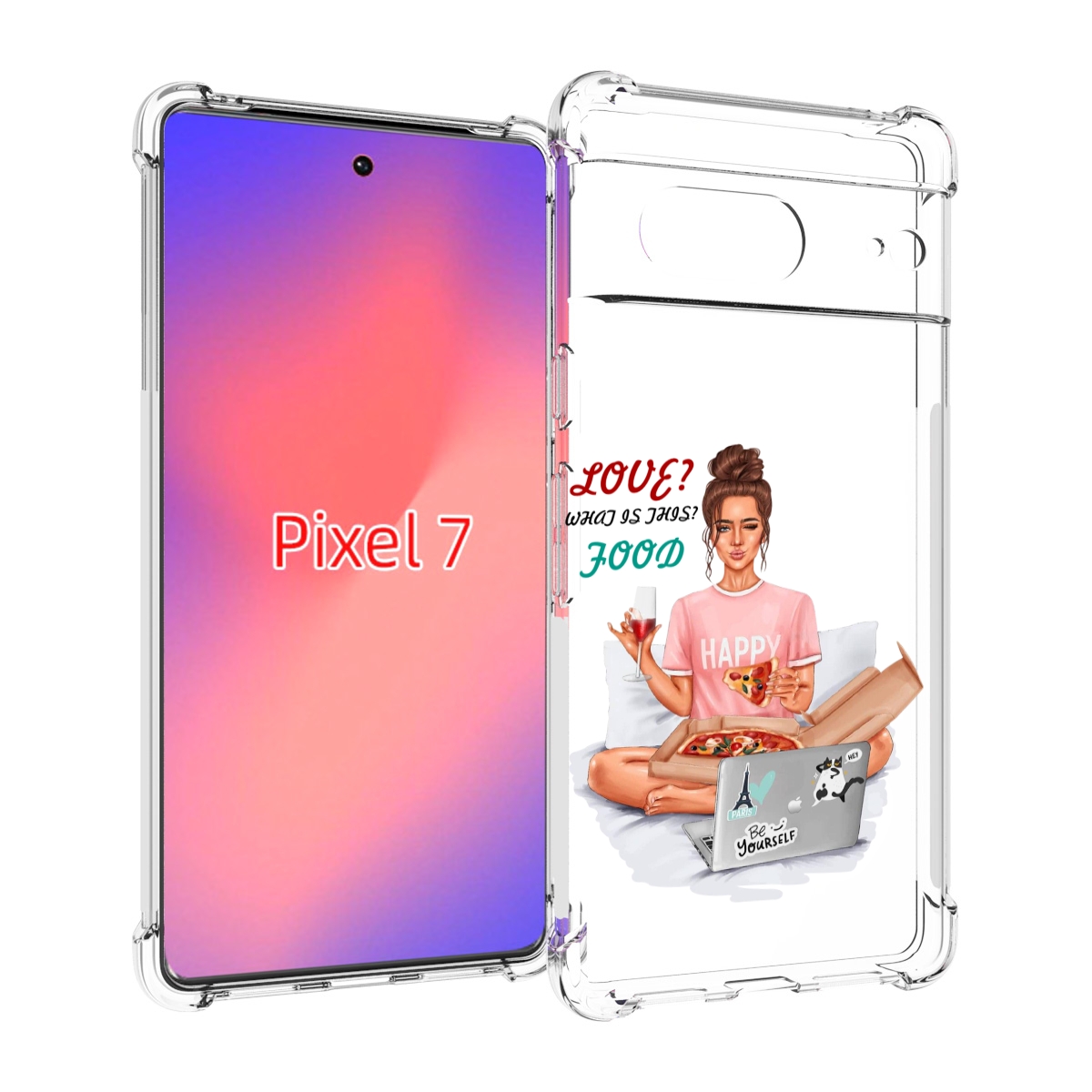 

Чехол Mypads Девушка-С-Ноутбуком Женский Для Google Pixel 7, Прозрачный, Tocco