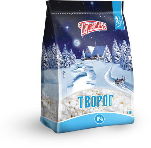 

Творог Первый вкус Деревенский 0% 450 г бзмж