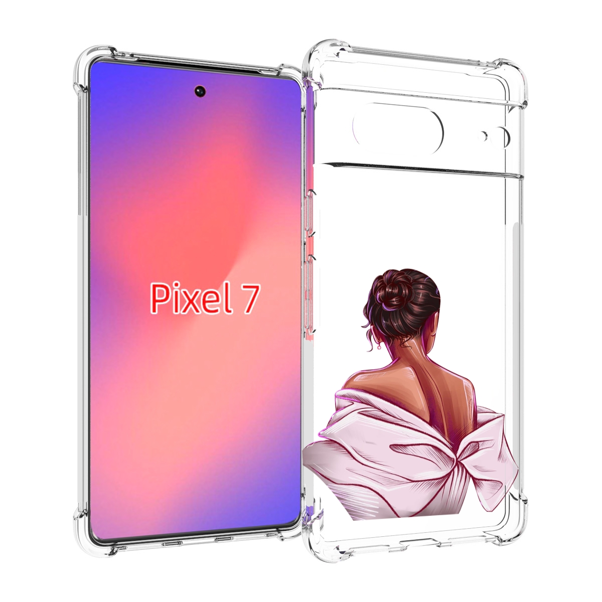

Чехол Mypads Девушка-Со-Спины Женский Для Google Pixel 7, Прозрачный, Tocco