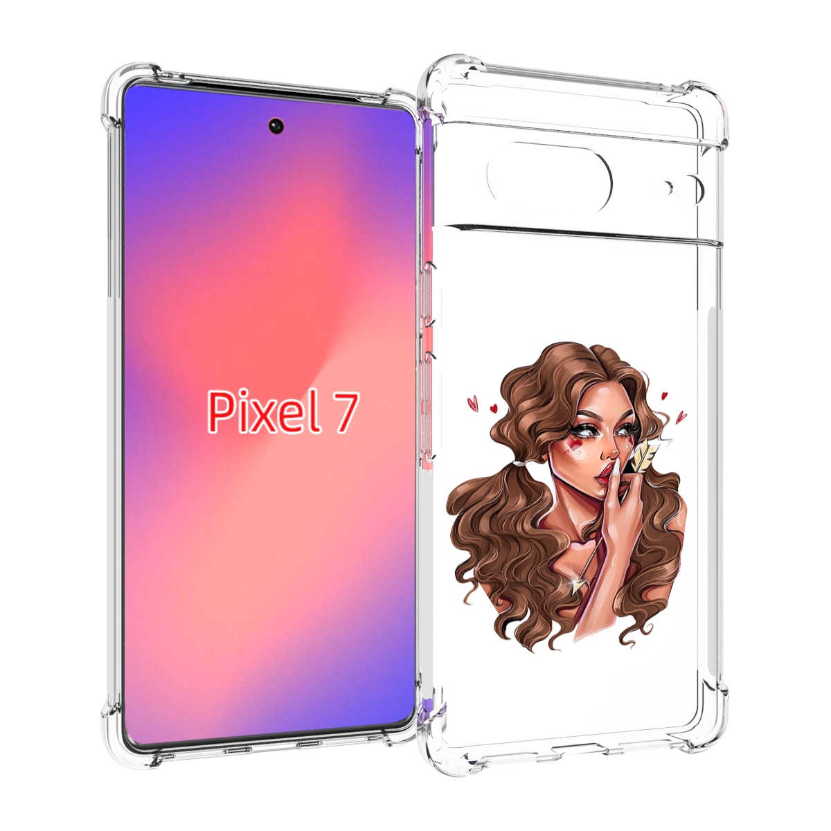 

Чехол Mypads Девушка-Со-Стрелой Женский Для Google Pixel 7, Прозрачный, Tocco