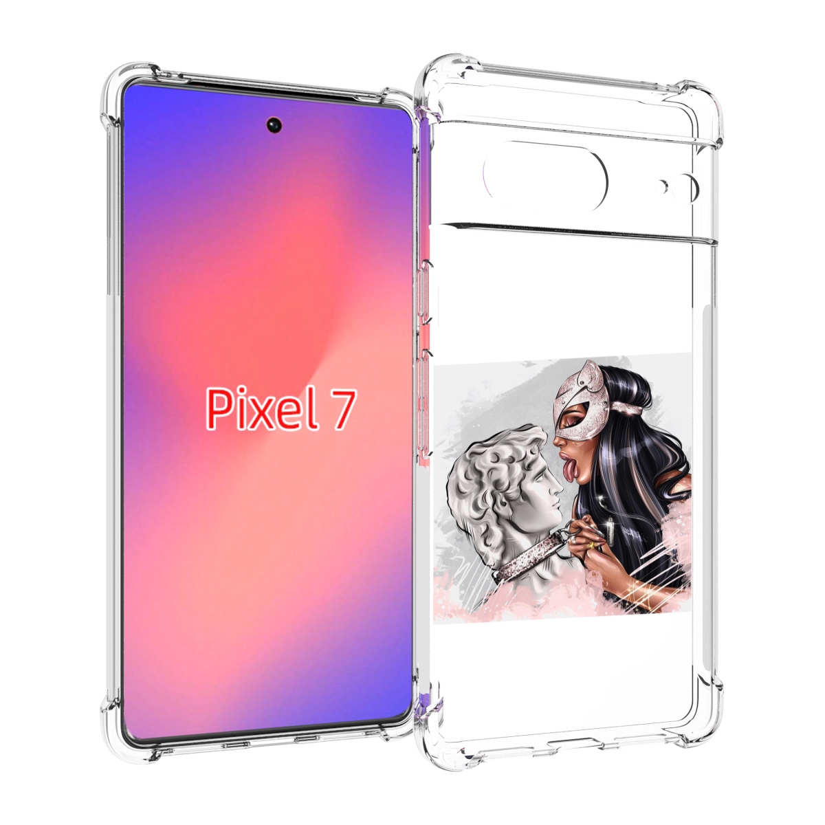 

Чехол Mypads Девушка-Флирт Женский Для Google Pixel 7, Прозрачный, Tocco