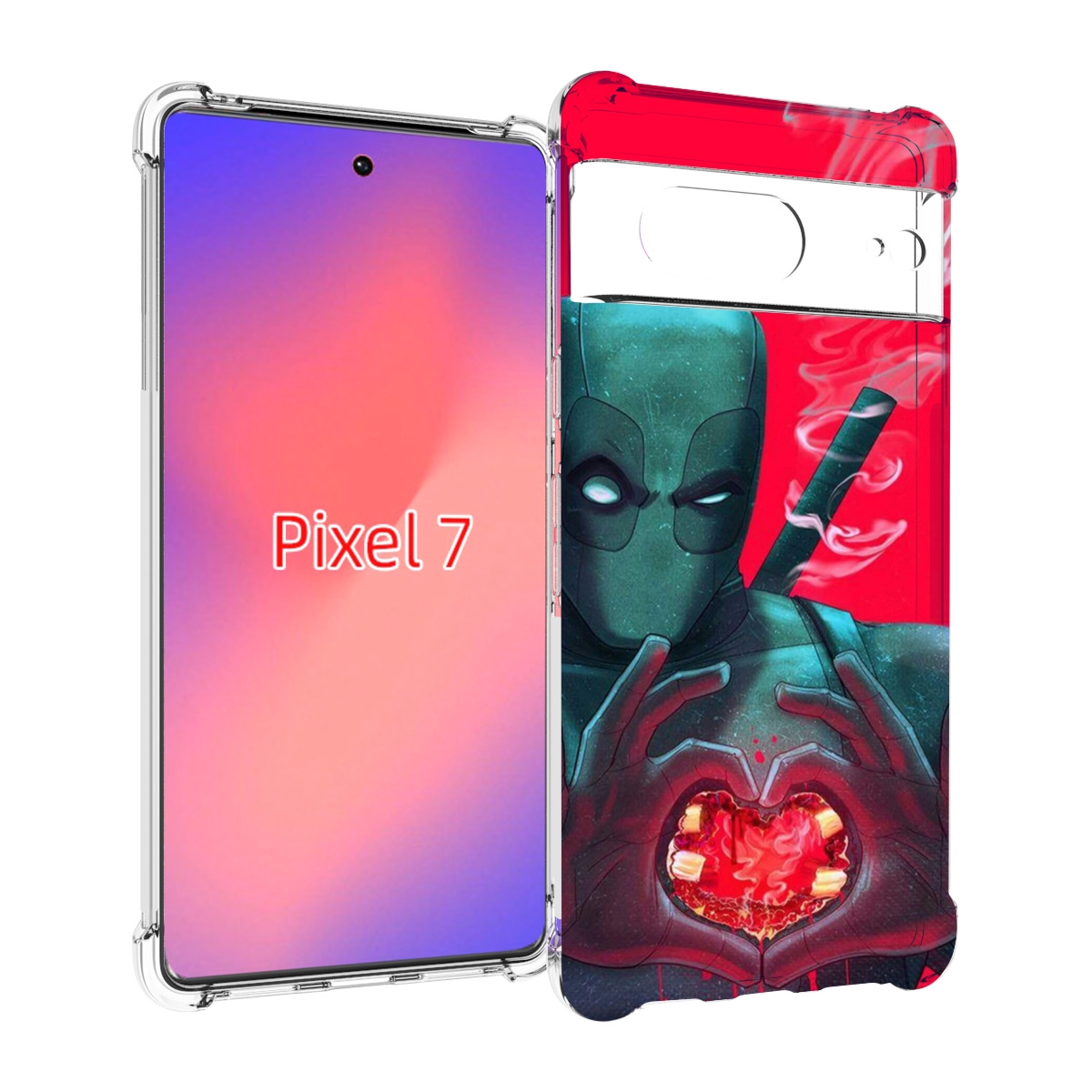 

Чехол Mypads Дедпул-В-Сердце Для Google Pixel 7, Прозрачный, Tocco