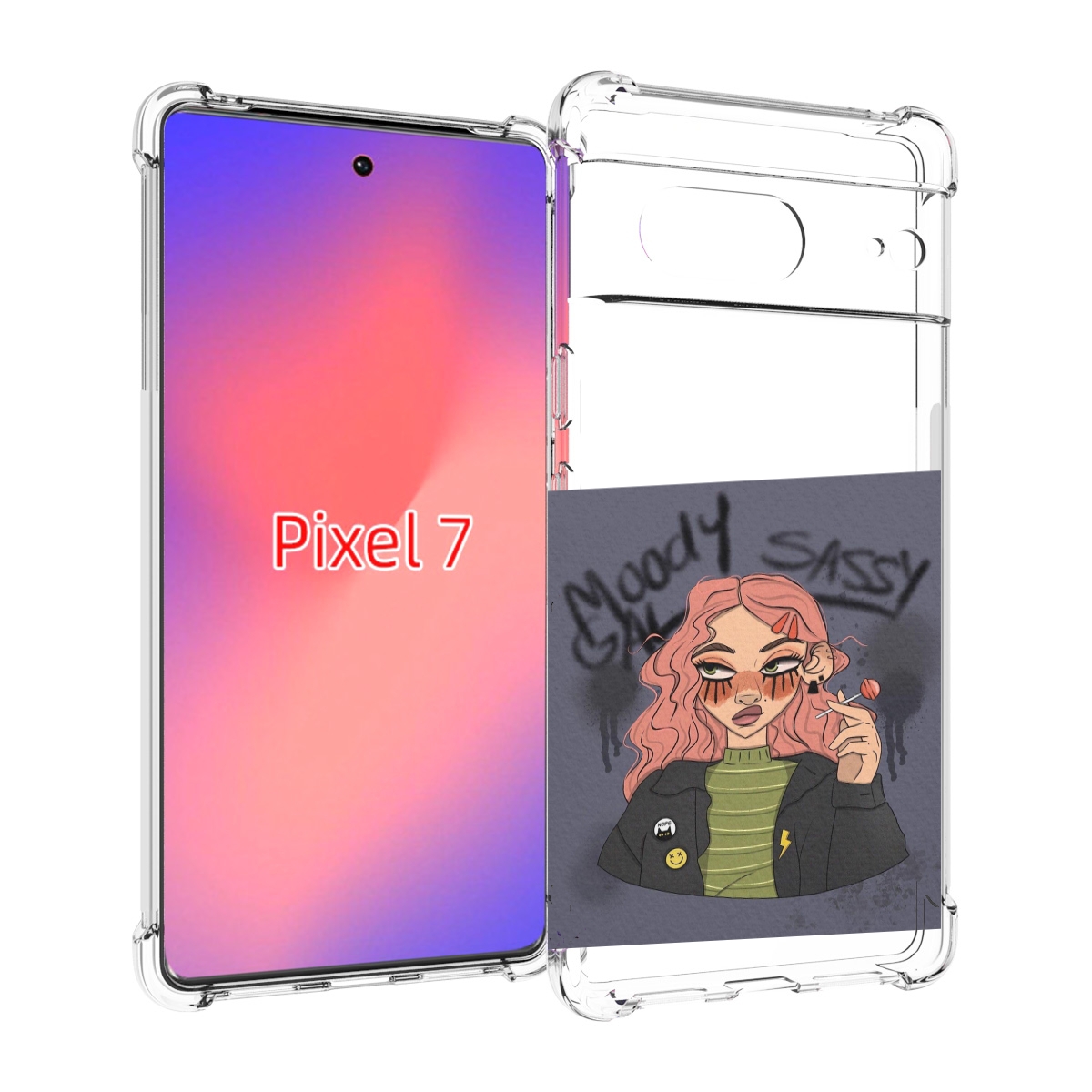 

Чехол Mypads Дерзкое-Настроение Женский Для Google Pixel 7, Прозрачный, Tocco