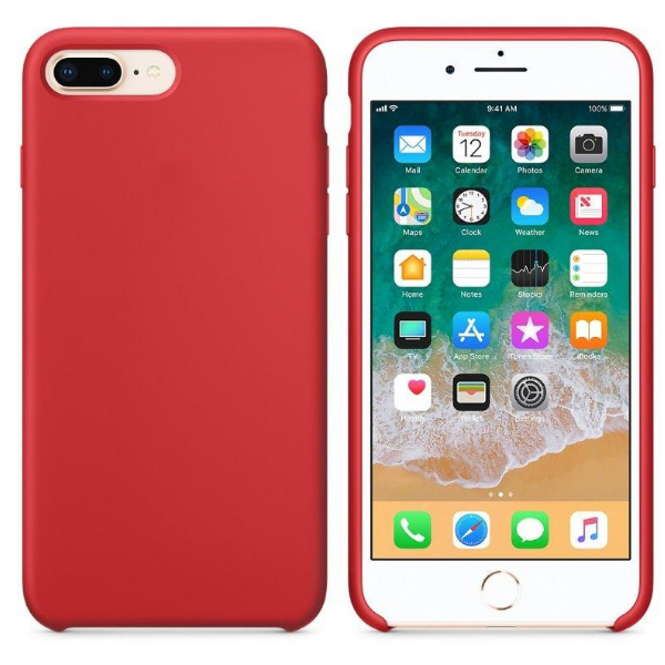 фото Чехол для iphone 7/8 plus silicon сase apl ws красный nobrand
