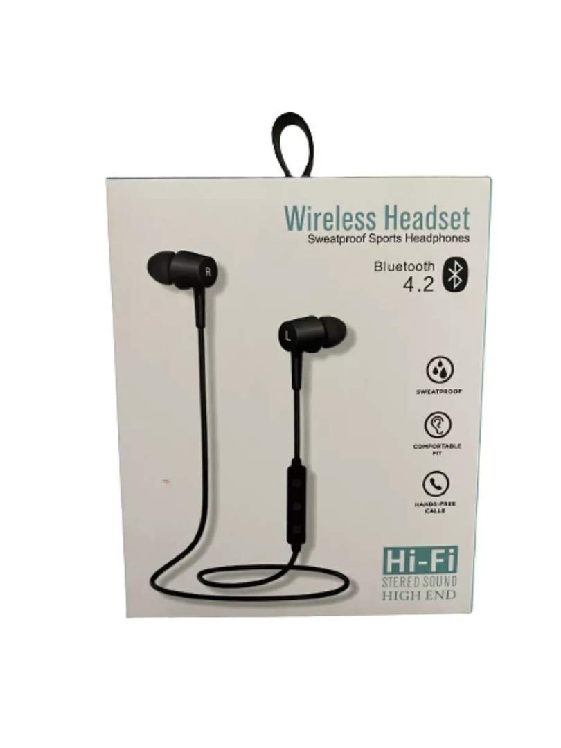 фото Беспроводные наушники wireless headset hi - fi, черный nobrand