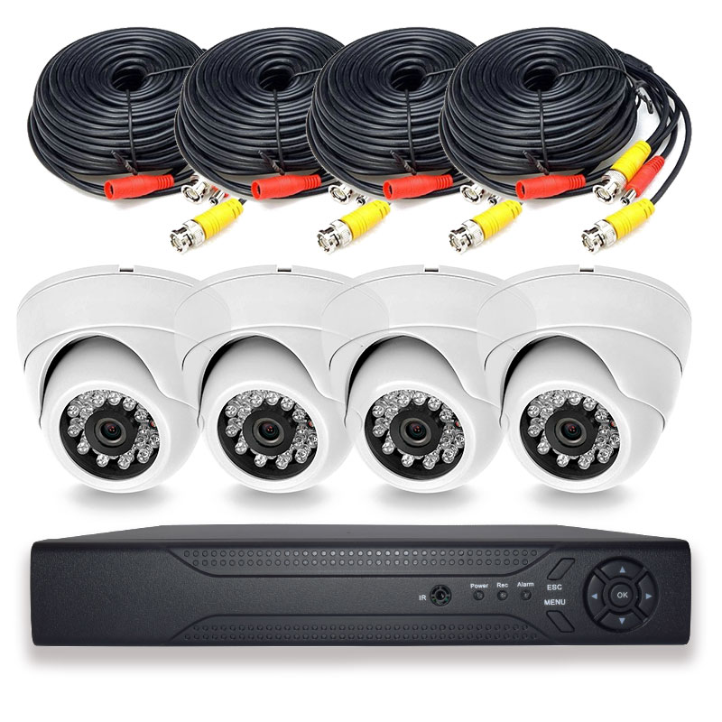 Комплект видеонаблюдения AHD 2Мп Ps-Link KIT-A204HD 4 камеры для помещения раскраска пластилином каляка маляка в гостях у сказки 4 картинки а4