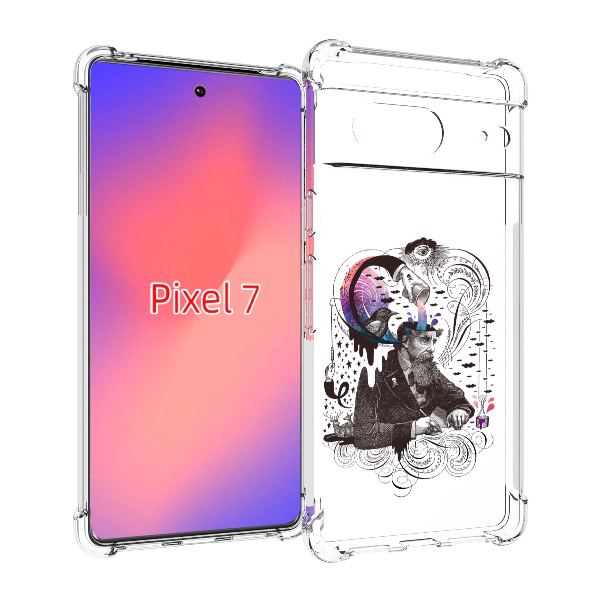 

Чехол Mypads Абстракция Думающий Мужчина Для Google Pixel 7, Прозрачный, Tocco