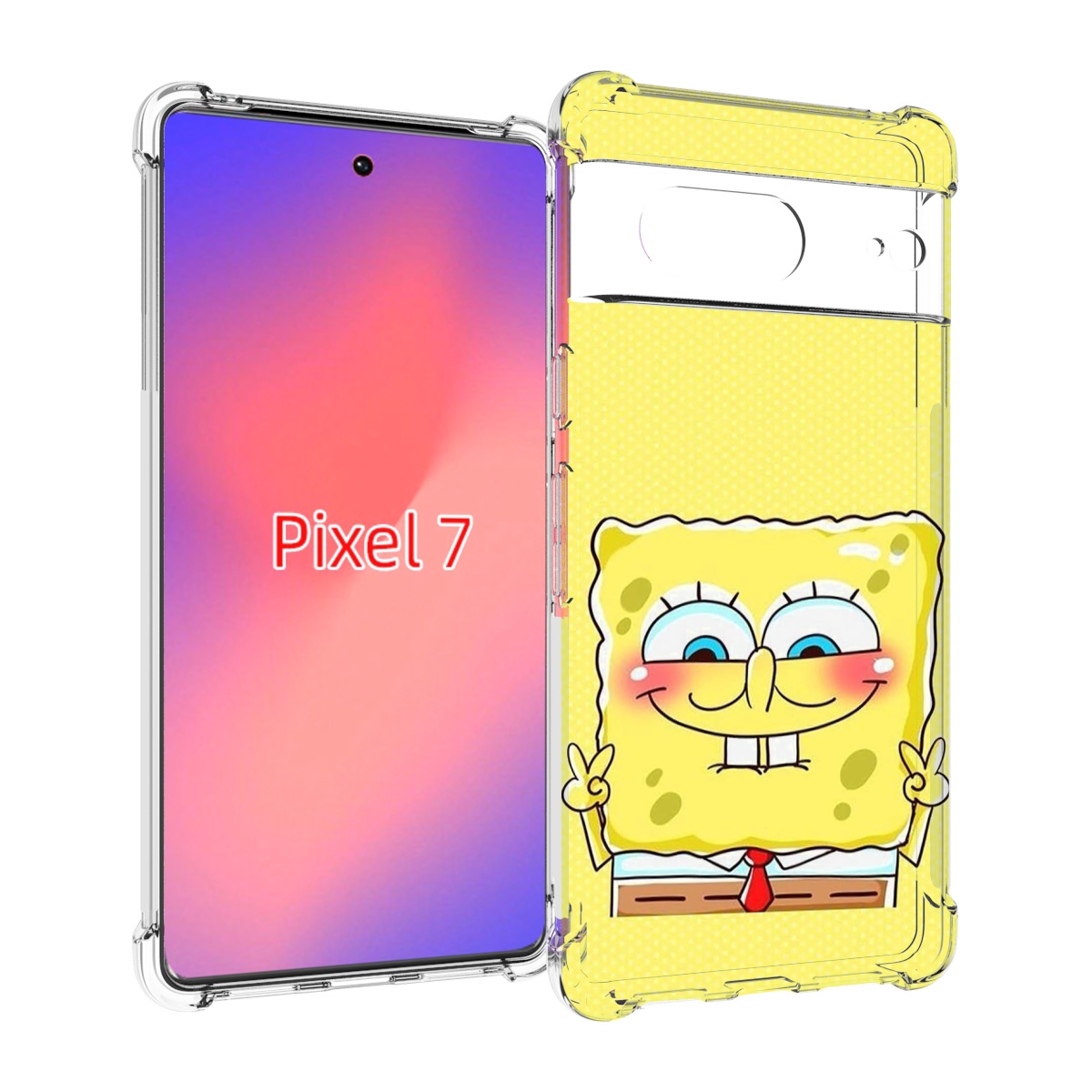

Чехол Mypads Довольный Милый Спанчбоб Для Google Pixel 7, Прозрачный, Tocco