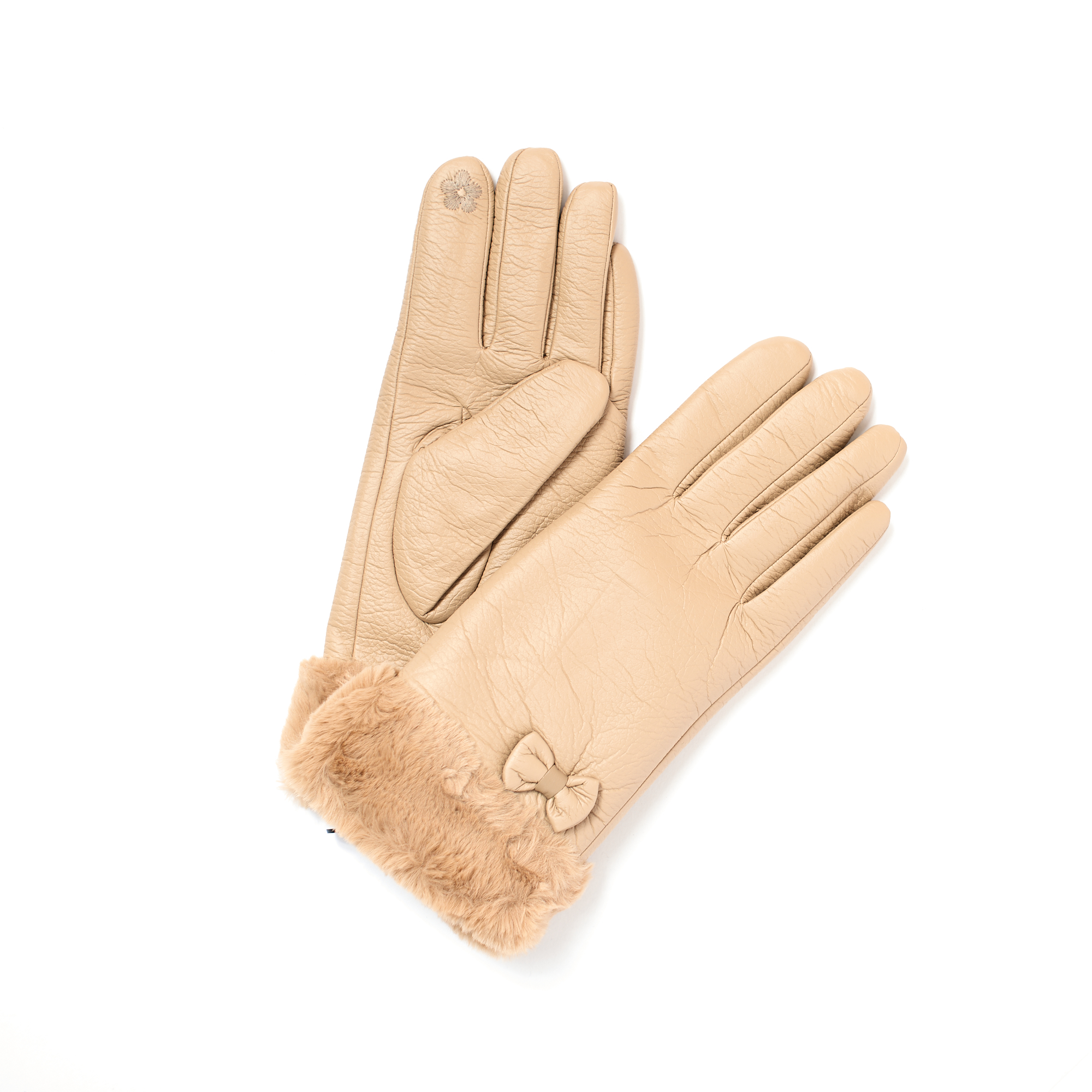 фото Перчатки женские albertini ik011-5 бежевые р.7