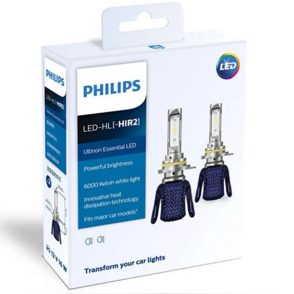 фото Светодиодная лампа philips led hir2/9012 6000k ultinon essential 2шт 11012uex2 / 11012uepx