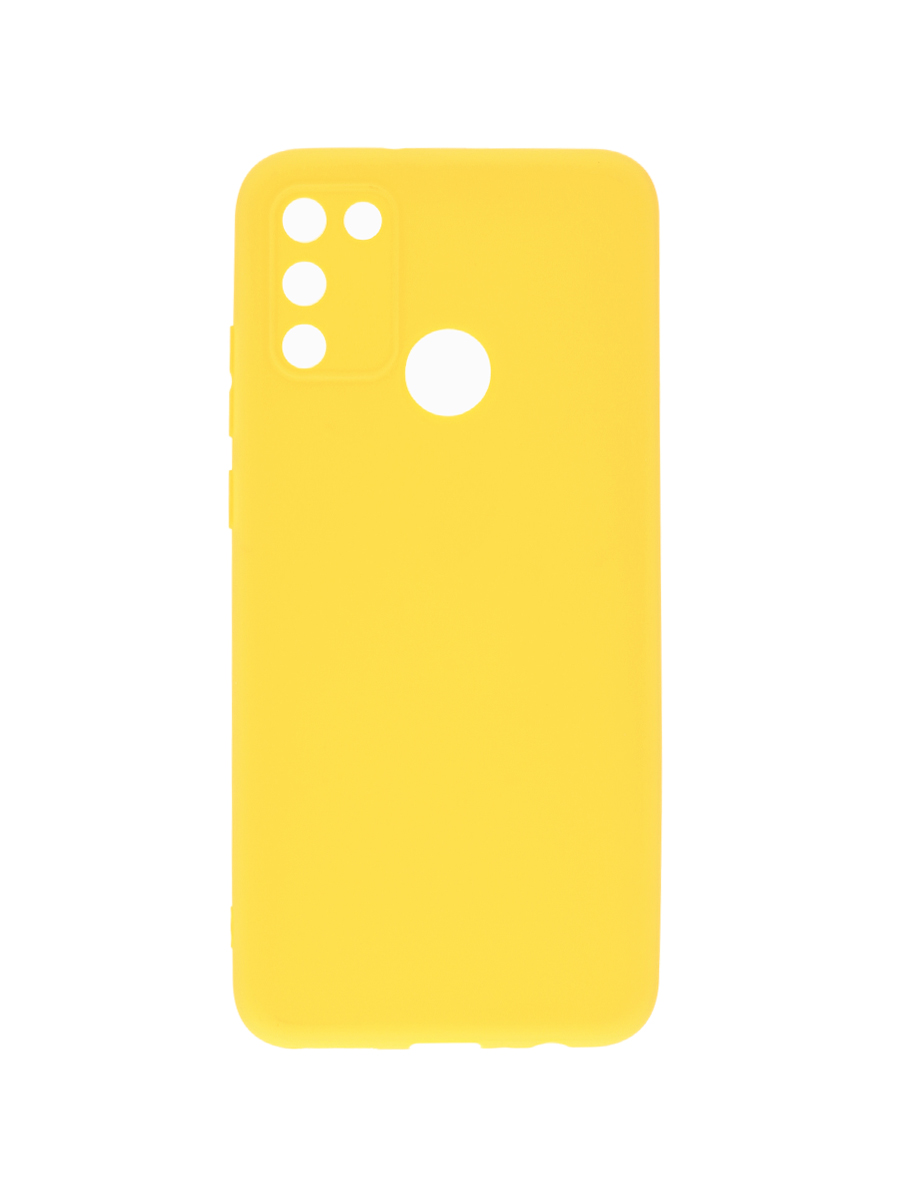 фото Чехол накладка soft matte на honor 9a (желтый) защита камеры zibelino