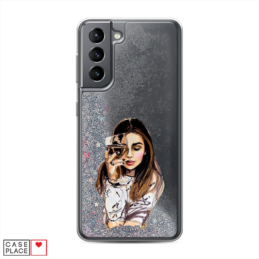 

Чехол Awog на Samsung Galaxy S21 / Самсунг S21 "Девушка с бокалом", Разноцветный, 2101891-1