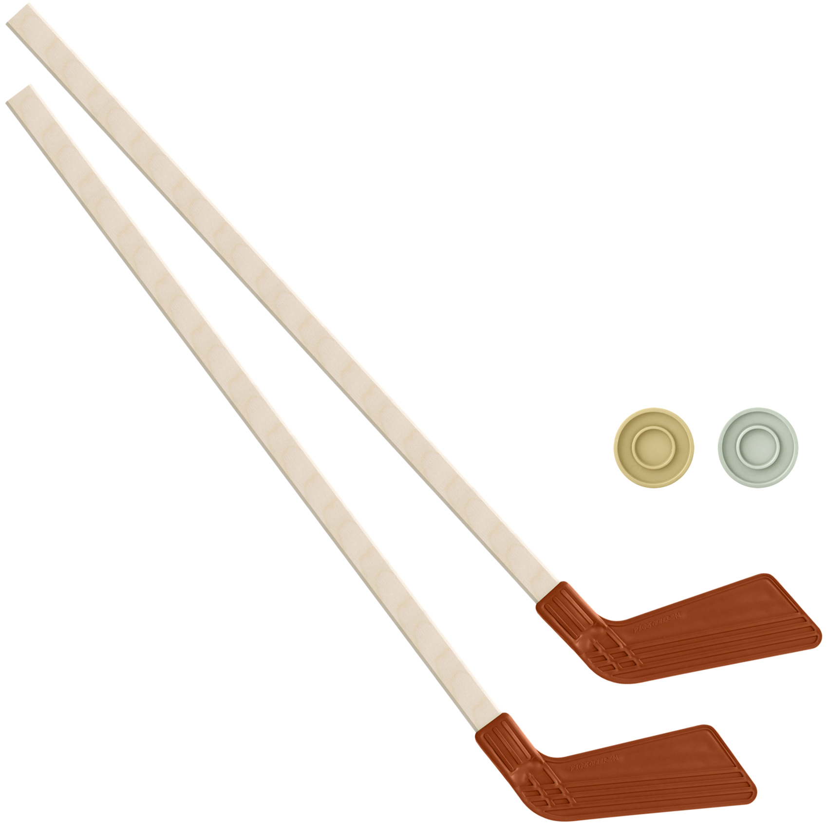 Детский хоккейный набор Задира-плюс клюшка хоккейная детская 80 см (красная) 2шт + 2 шайбы клюшка детская rgx mini для хоккея с шайбой синяя
