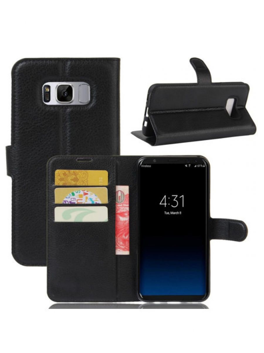 

Чехол Wallet для смартфона Samsung Galaxy S8 plus черный