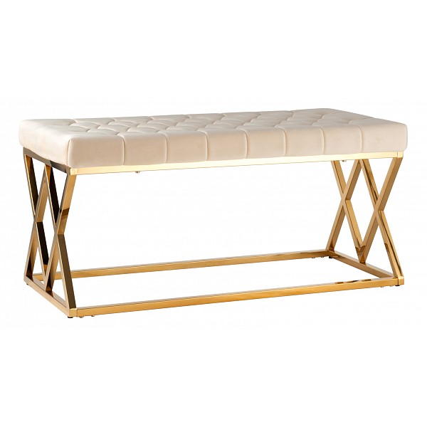 

Банкетка STOOL GROUP Инсигния 99х45,5х46 бежевый/золото, Инсигния