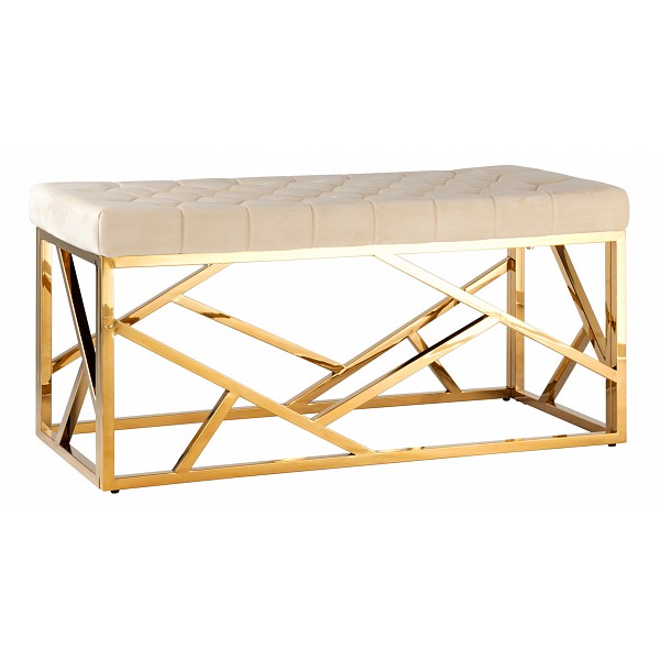 

Банкетка STOOL GROUP Арт Деко 100х46х46 бежевый/золото, Арт Деко