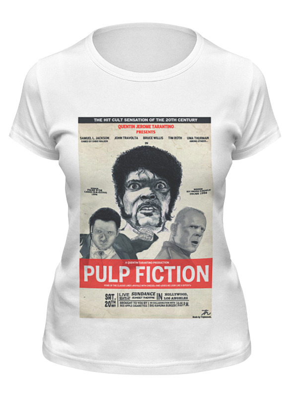 

Футболка женская Printio Pulp fiction белая M, Белый, Pulp fiction