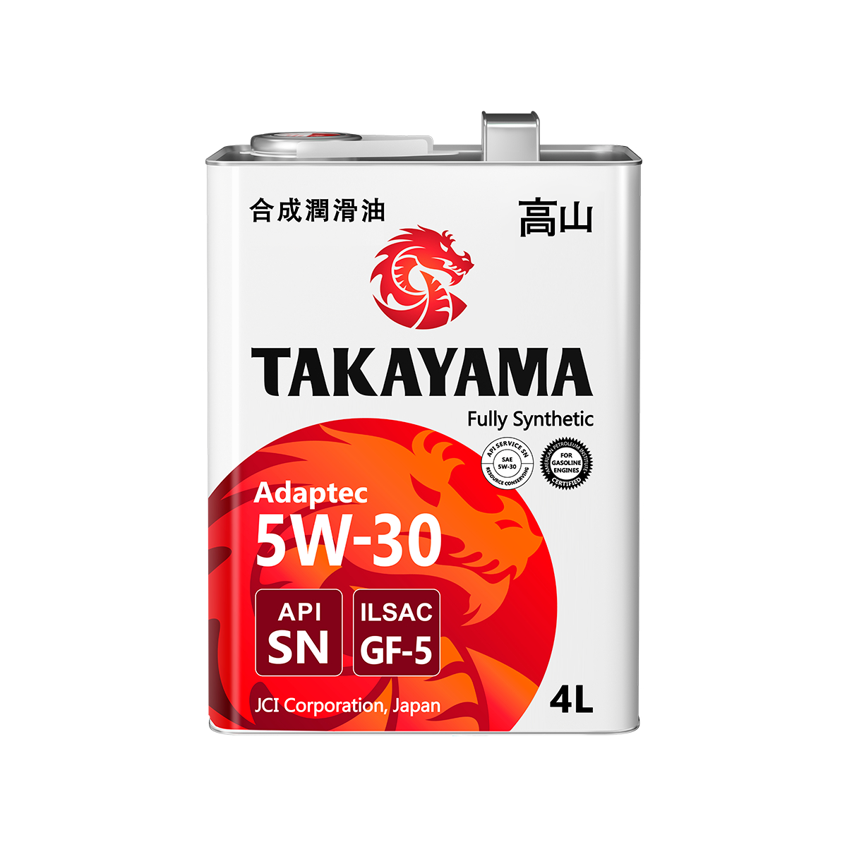 Масло моторное Takayama Sae 5W-30, ILSAC GF-5, API SN, синтетическое 4 л