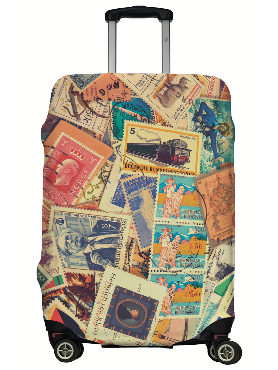 фото Чехол для чемодана lejoy stamps разноцветный m
