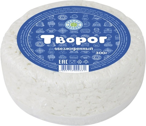

Творог Просто молоко обезжиренный 300 г бзмж