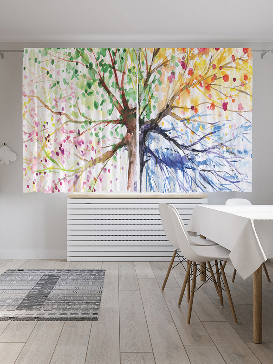 

Шторы с фотопечатью JoyArty "Проходит время" из сатена, 290х180 см