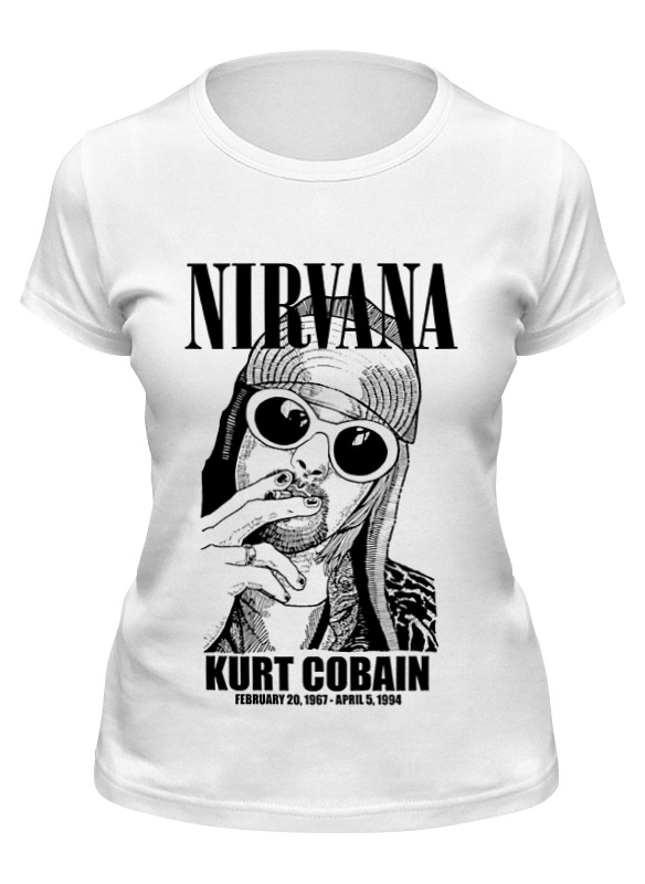 

Футболка женская Printio Nirvana белая XL, Белый, Nirvana