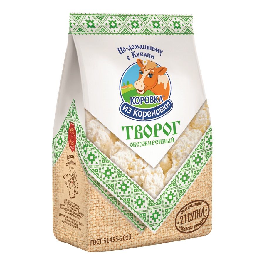 

Творог Коровка из Кореновки обезжиренный 340 г