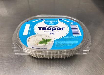 

Творог Модест 2% 200 г бзмж