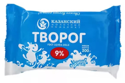 фото Творог молочная речка 9% 200 г бзмж