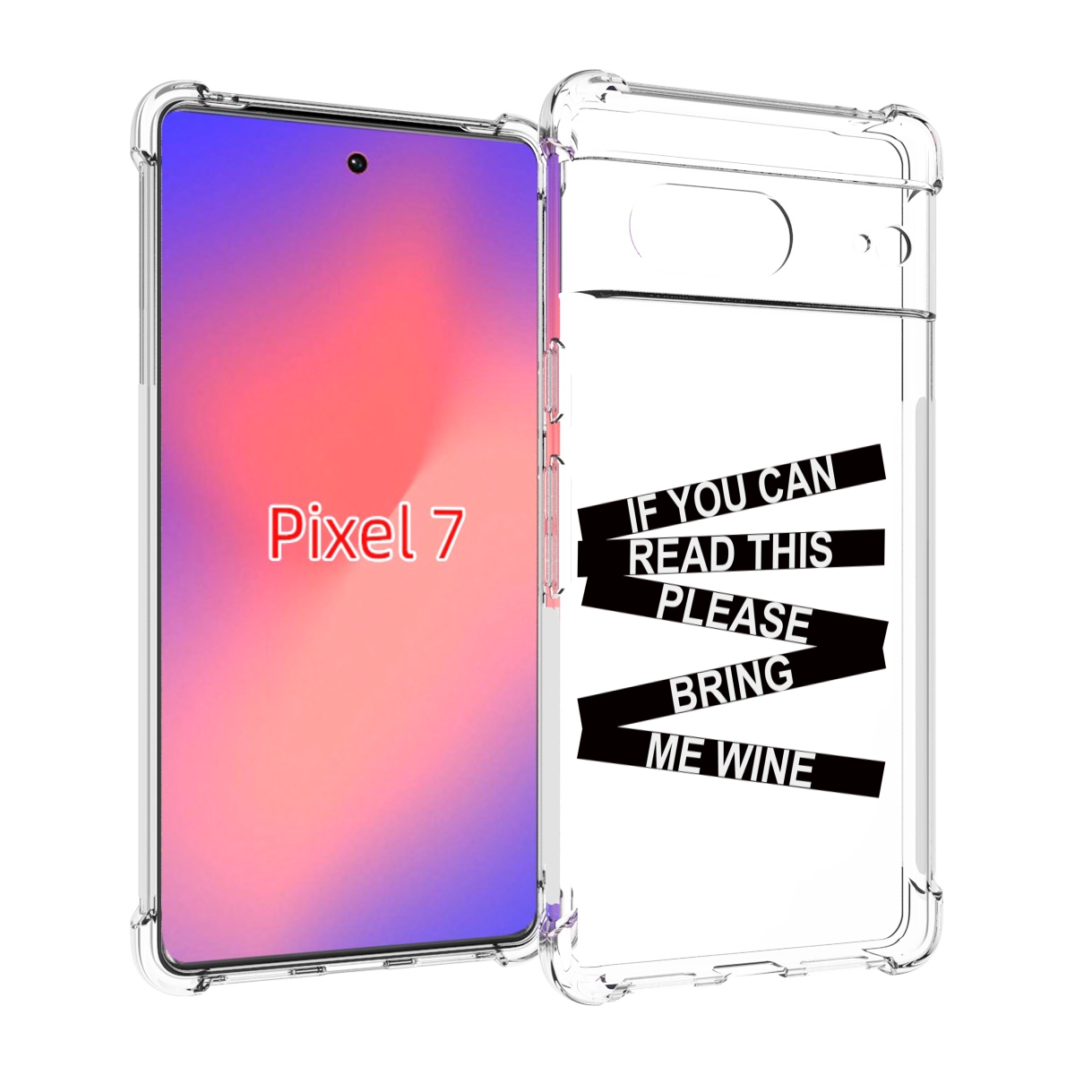 

Чехол Mypads Если-Ты-Можешь-Прочитать-Это Для Google Pixel 7, Прозрачный, Tocco