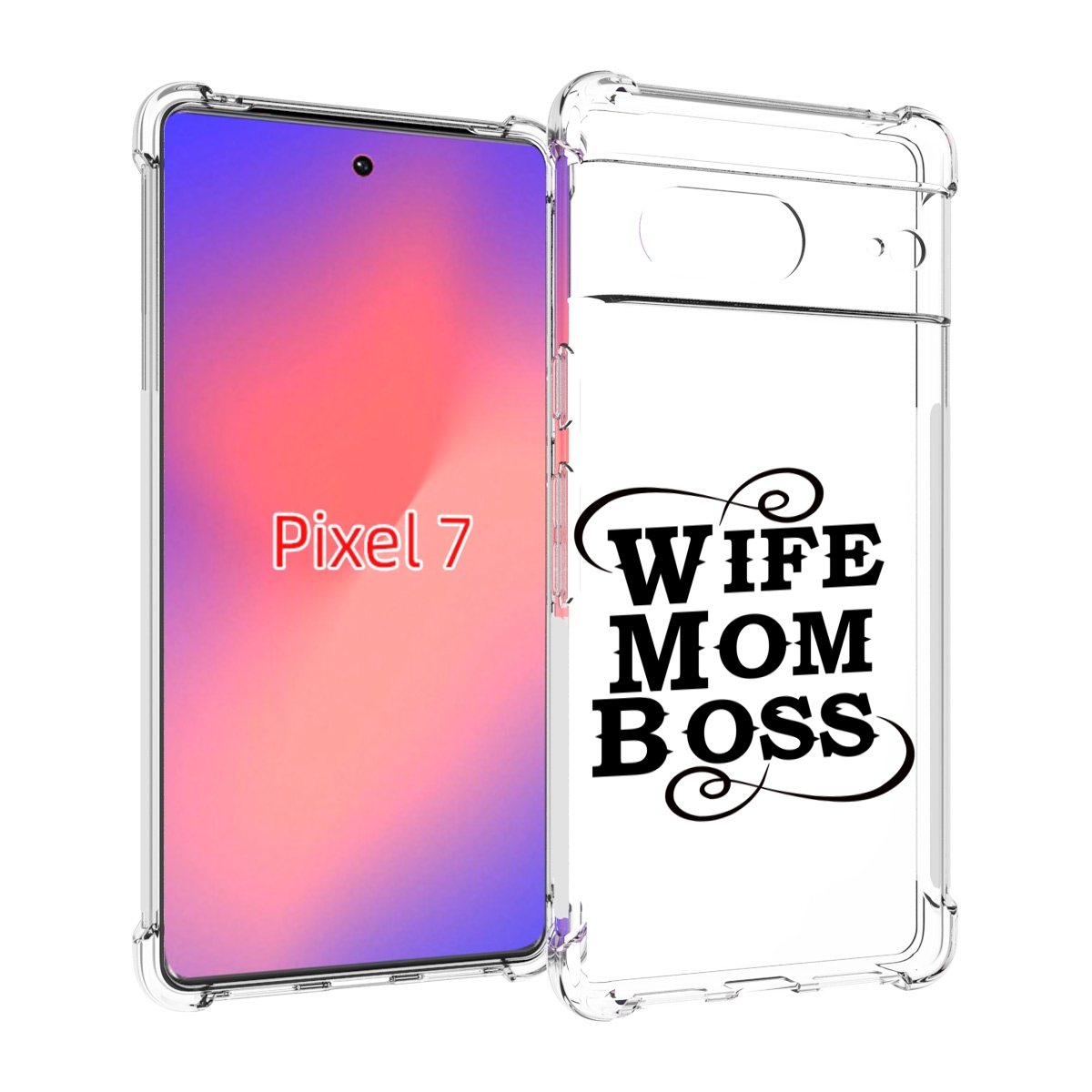 

Чехол Mypads Жена-Мама-Босс Для Google Pixel 7, Прозрачный, Tocco