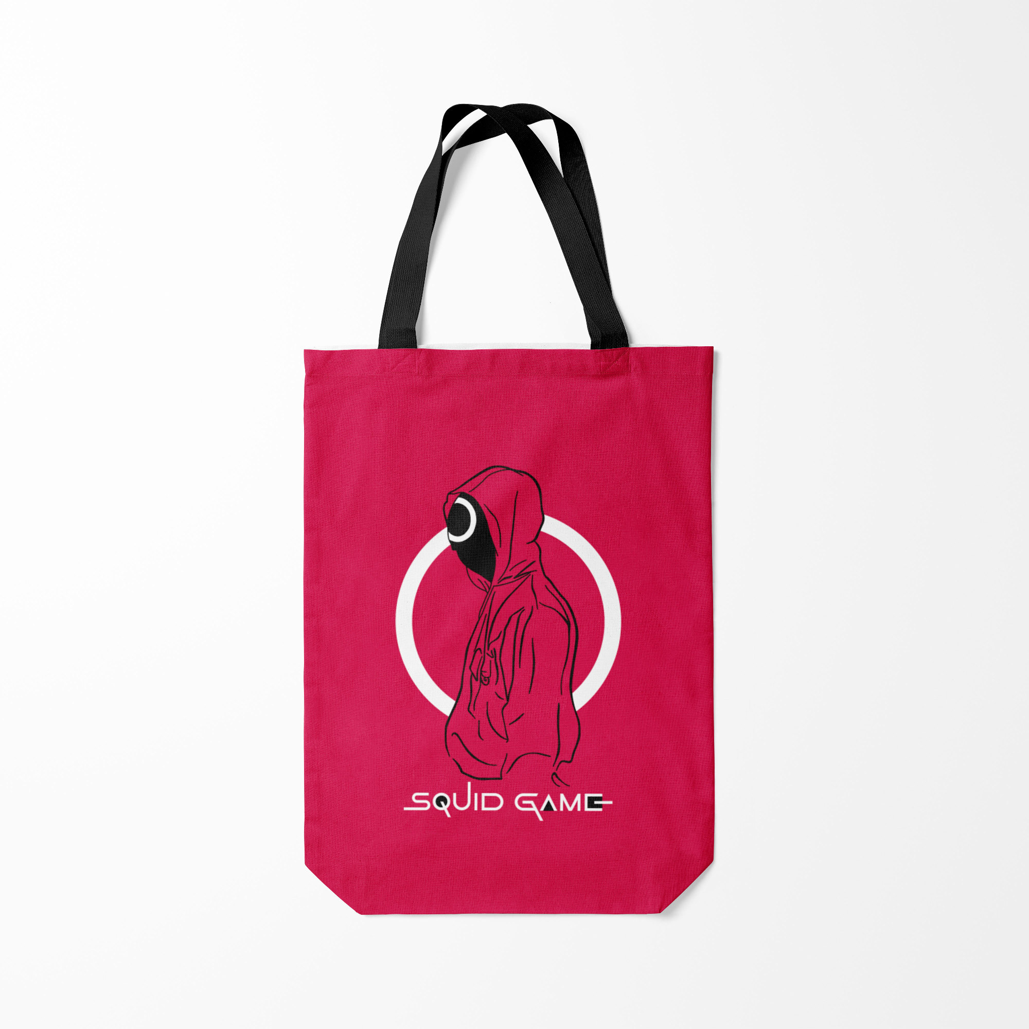 

Сумка шoппер унисекс Burnettie Игра в кальмара стражник круг, розовый, Игра в кальмара стражник круг