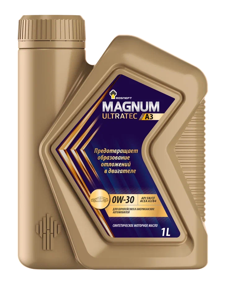 Масло Моторное 0W30 Синт. Magnum Ultratec A3 Sn/Cf (1Л) (Роснефть) РОСНЕФТЬ 40816832