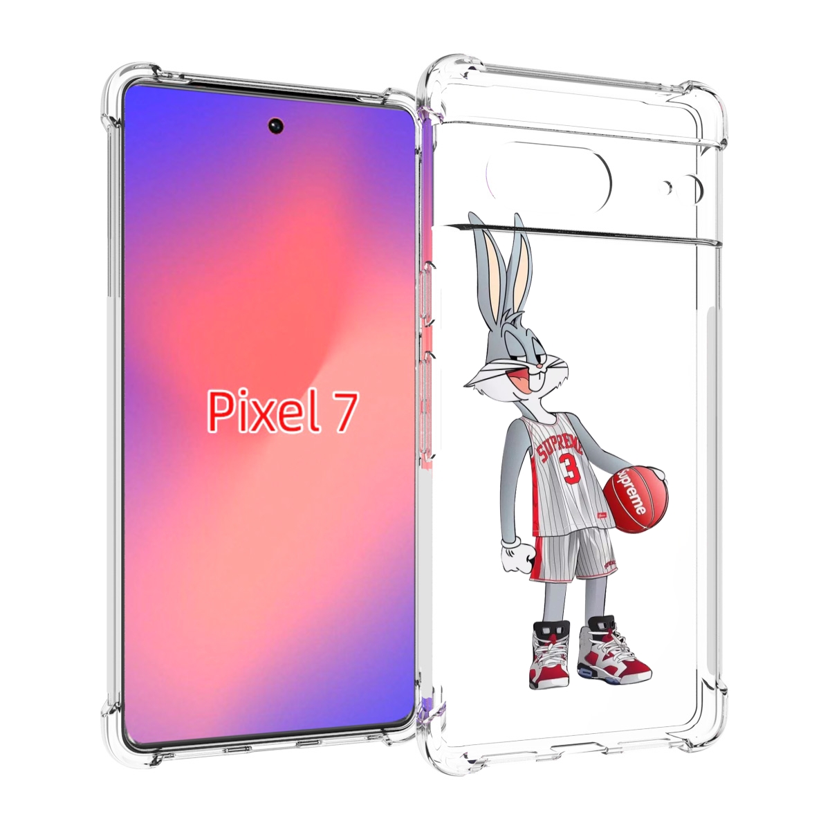 

Чехол Mypads Заяц-Баскетболист Женский Для Google Pixel 7, Прозрачный, Tocco