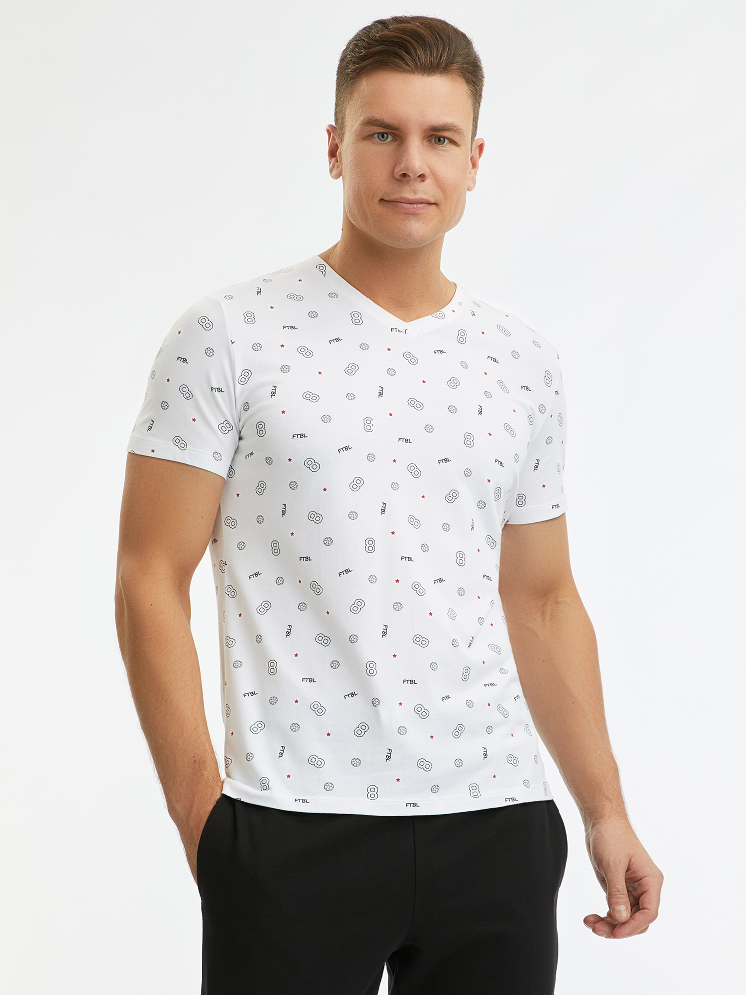 

Футболка мужская oodji 5B612002M белая XXL, Белый, 5B612002M