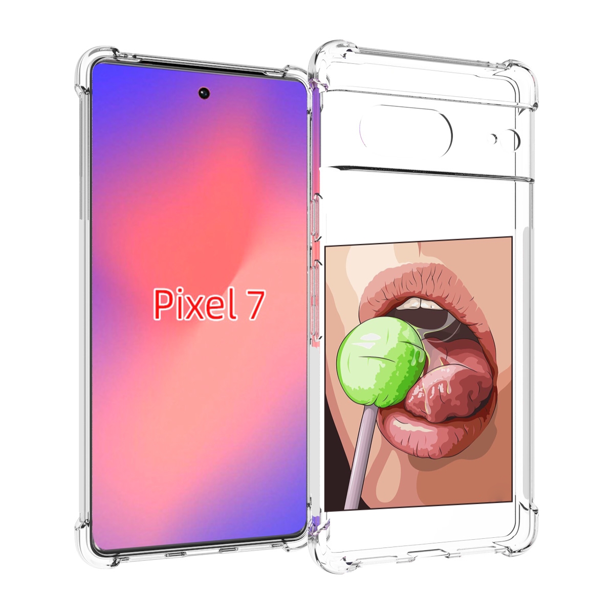

Чехол Mypads Зеленый-Чупа-Чупс Женский Для Google Pixel 7, Прозрачный, Tocco