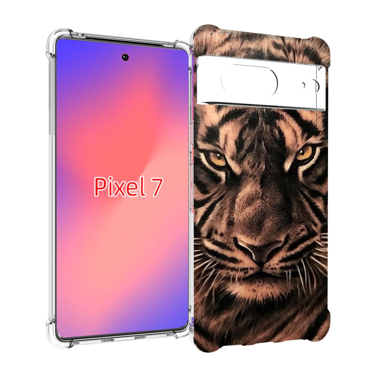 

Чехол Mypads Злой-Большой-Тигр Для Google Pixel 7, Прозрачный, Tocco