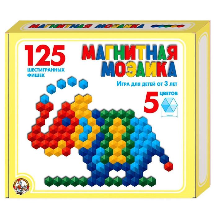 

Мозаика магнитная шестигранная, 5 цветов, 125 элементов (2 шт)