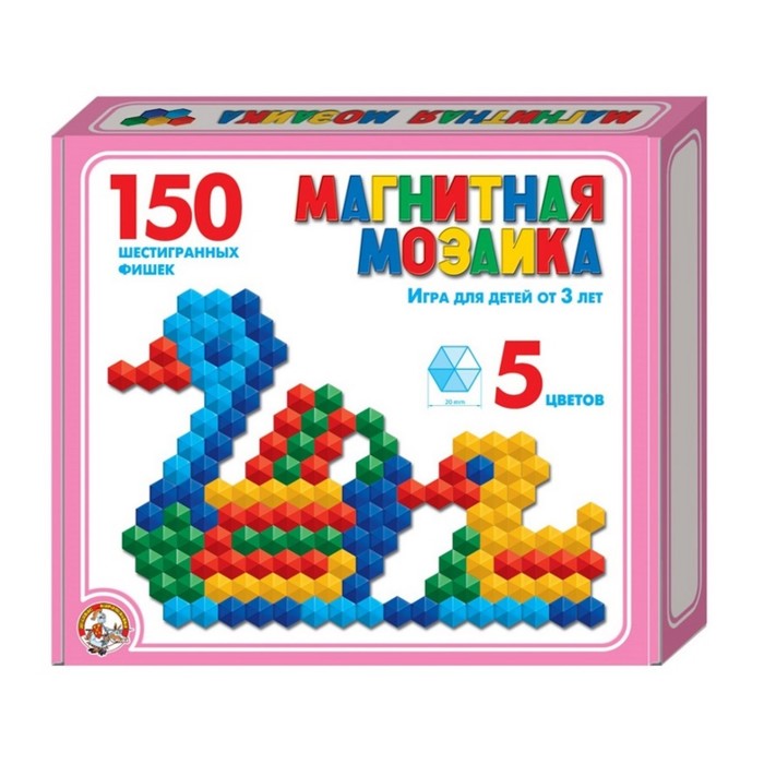 

Мозаика магнитная, шестигранная 150 шт, 5 цветов (2 шт)
