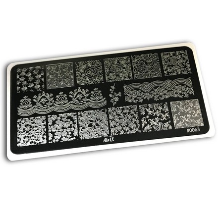 

Пластина для стемпинга AWIX Professional №0063, Белый