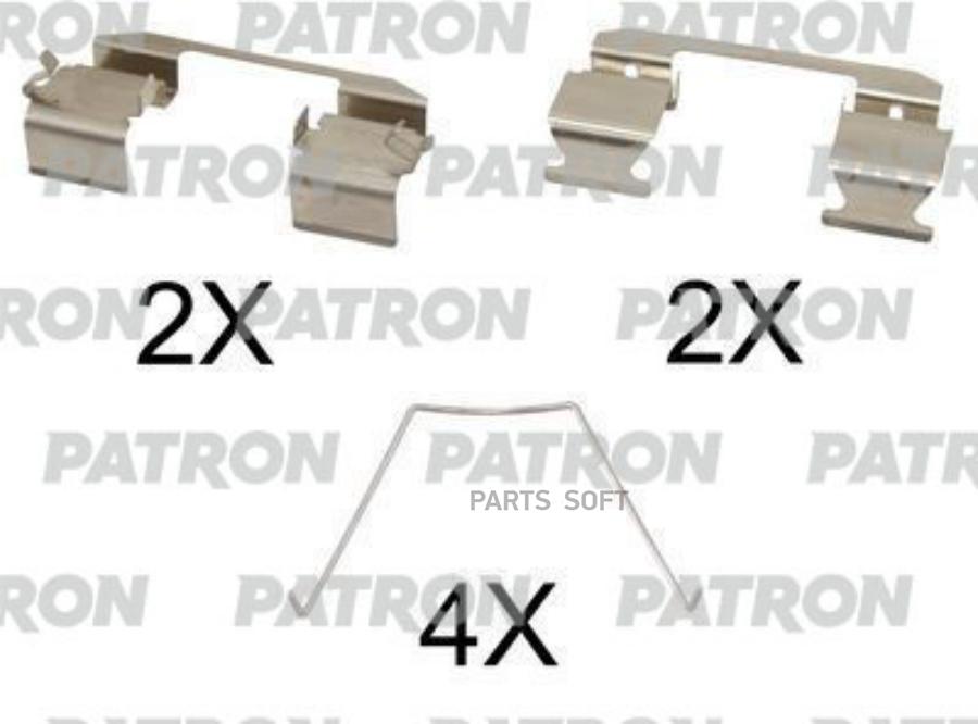 

PATRON PSRK1227 Комплект монтажный тормозных колодок дисковых VW: TOUAREG 10-, TOUAREG 02-