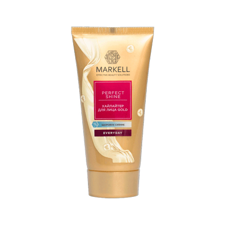 фото Хайлайтер для лица markell perfect shine gold, 30 мл