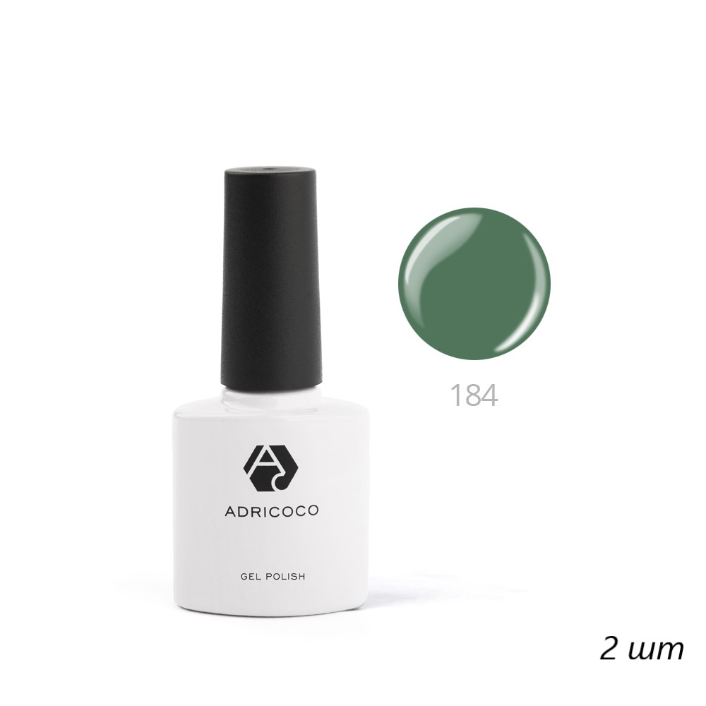Цветной гель-лак для ногтей AdriCoco №184 лесной зеленый 8 мл 2 шт rubis пинцет классик лесной зеленый