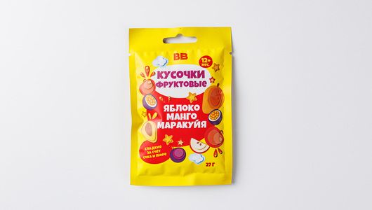 

Кусочки фруктовые ВкусВилл Яблоко-манго-маракуйя 27 г