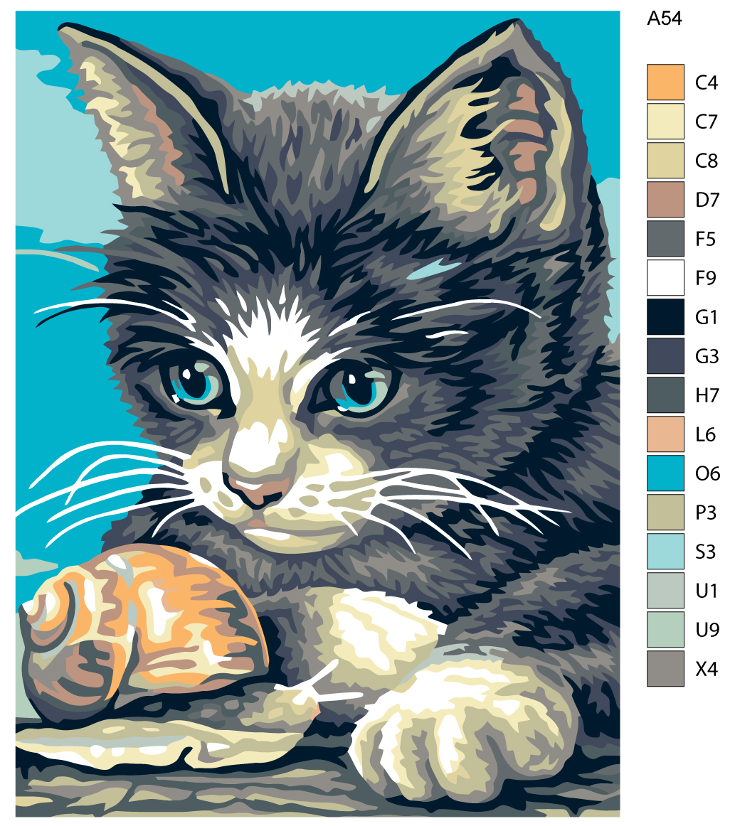 

Картина по номерам, "Живопись по номерам", 36 х 48, A54, A54