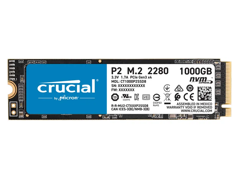 

SSD накопитель Crucial P2 1 ТБ (CT1000P2SSD8), P2